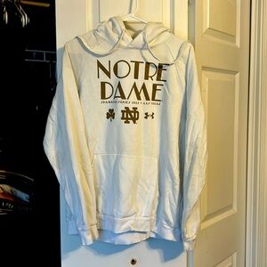 Notre Dame Under Armour hooded sweatshirt. Shamrock series 2022.